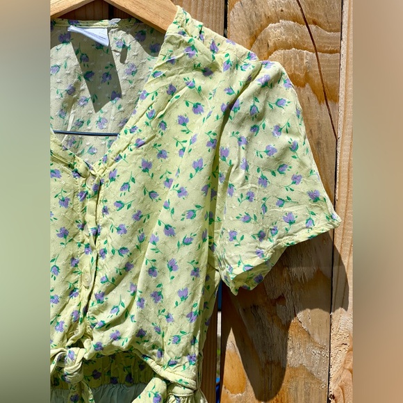 Zara kids Girls Cut Out flowers print knotted Dress - Picture 6 of 11